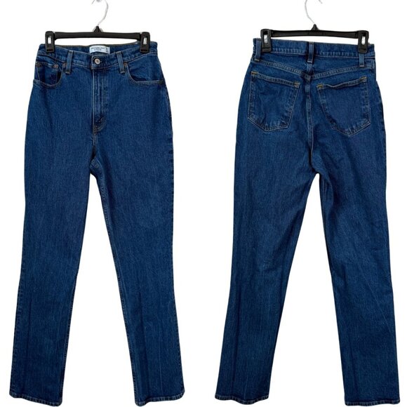 Abercrombie & Fitch Denim - Abercrombie & Fitch Curve Love 90s Straight Ultra High Rise Jeans Womens 4L Blue